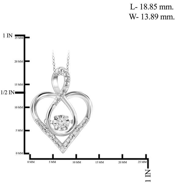 Diamond in the Sky White Diamond Accent Sterling Silver Heart Pendant