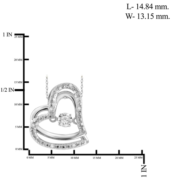 Diamond in the Sky White Diamond Accent Sterling Silver Heart Pendant