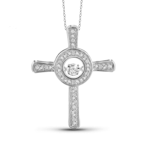 Diamond in the Sky White Diamond Accent Sterling Silver Cross Pendant