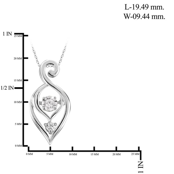 Diamond in the Sky White Diamond Accent Sterling Silver Pendant