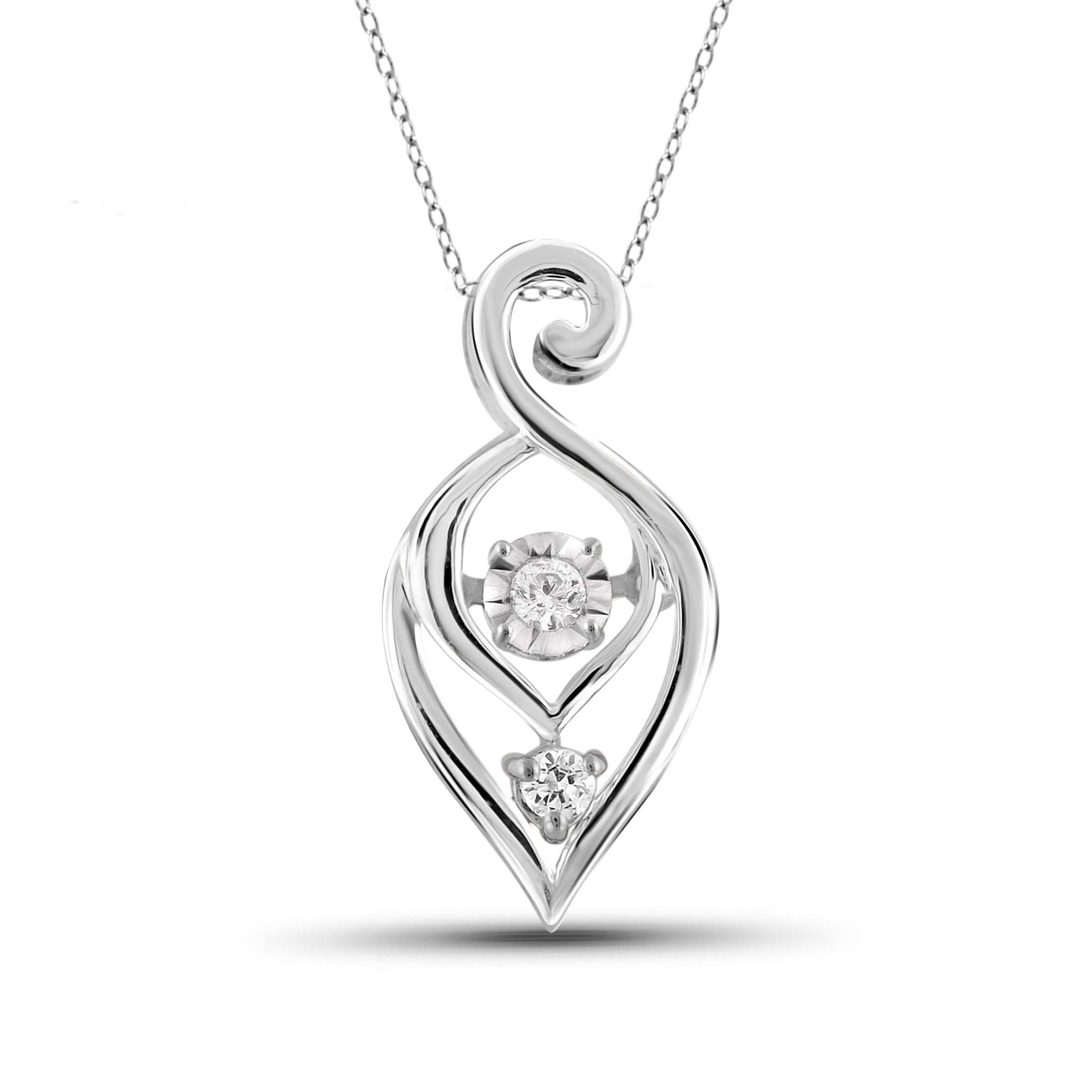 Diamond in the Sky White Diamond Accent Sterling Silver Pendant