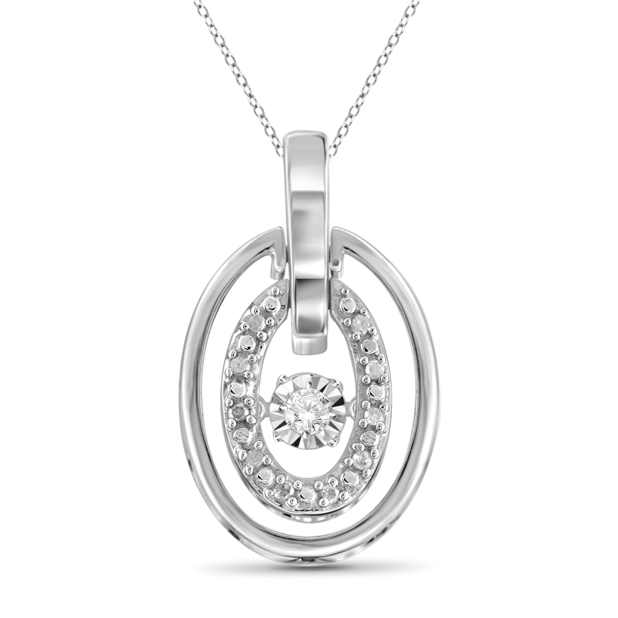 Diamond in the Sky White Diamond Accent Sterling Silver Pendant