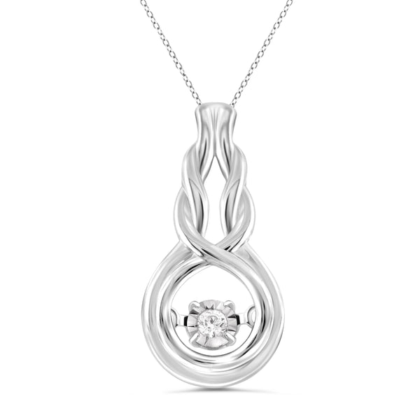 Diamond in the Sky White Diamond Accent Sterling Silver Pendant