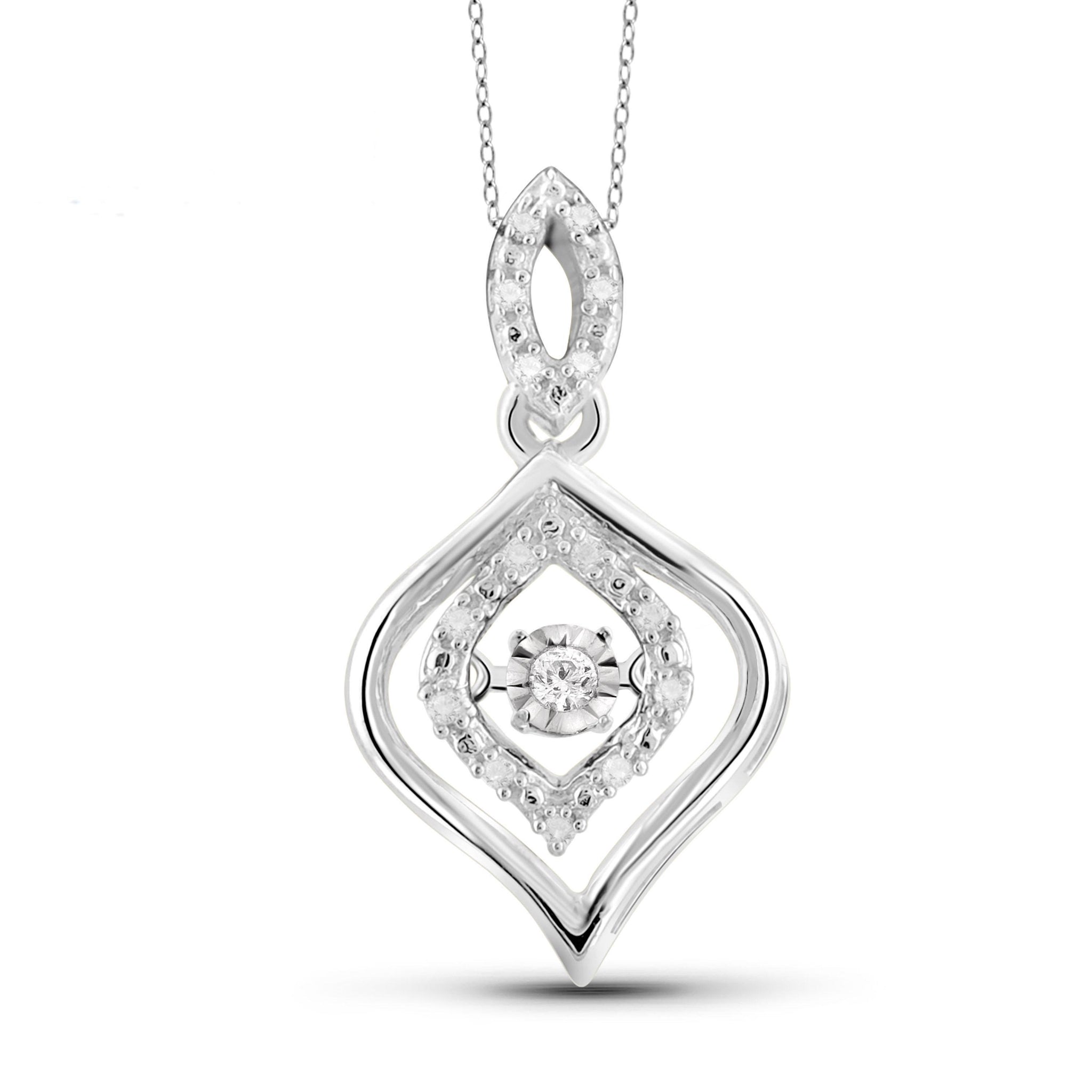 Diamond in the Sky White Diamond Accent Sterling Silver Pendant