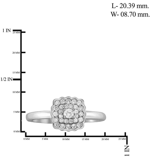 Jewelnova 1/4 Carat T.W. White Diamond 10K Gold Engagement Ring - Assorted Colors